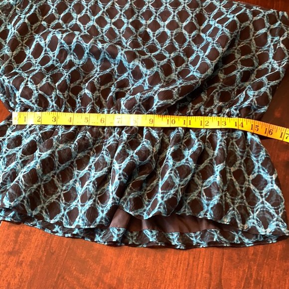 HALSTON Blue One shoulder Top Blouse NWT Size 6 (Vintage original with sell tag) - Picture 9 of 9